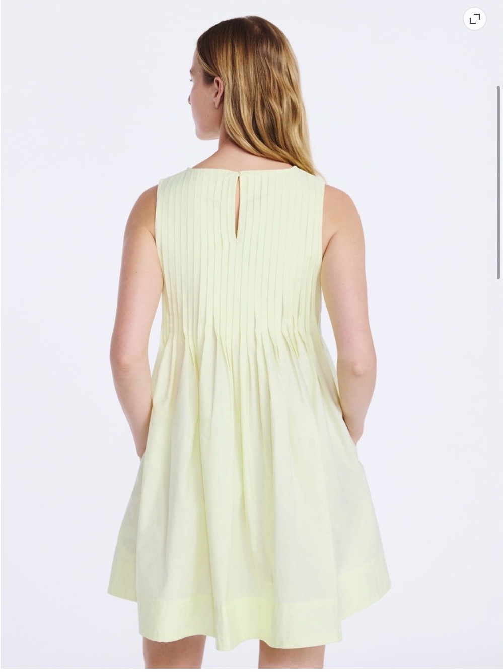Free Assembly Women’s Sleeveless Pleated Mini Dress - Picture 2 of 3